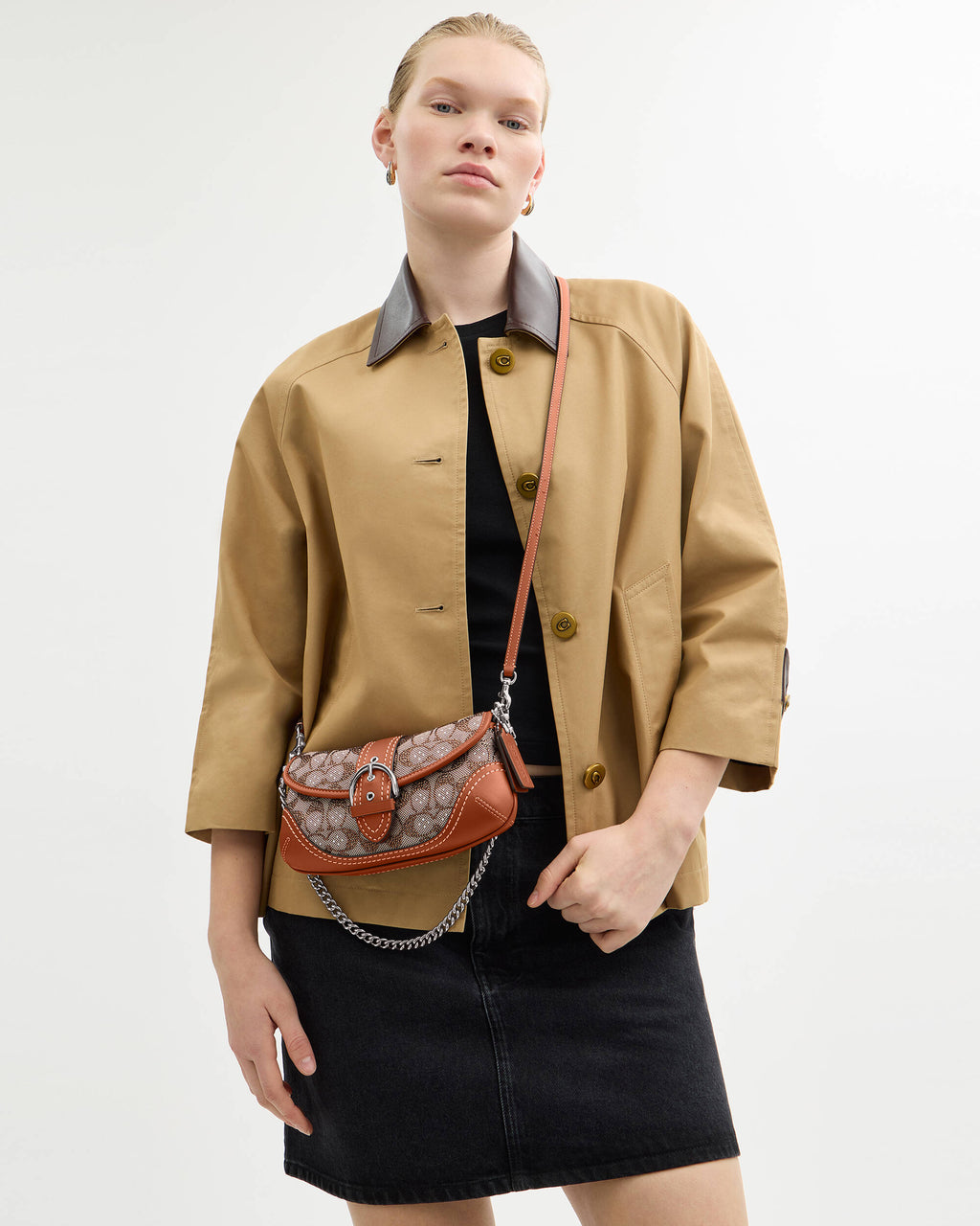 Soho Bag 25 In Crystal Signature Jacquard