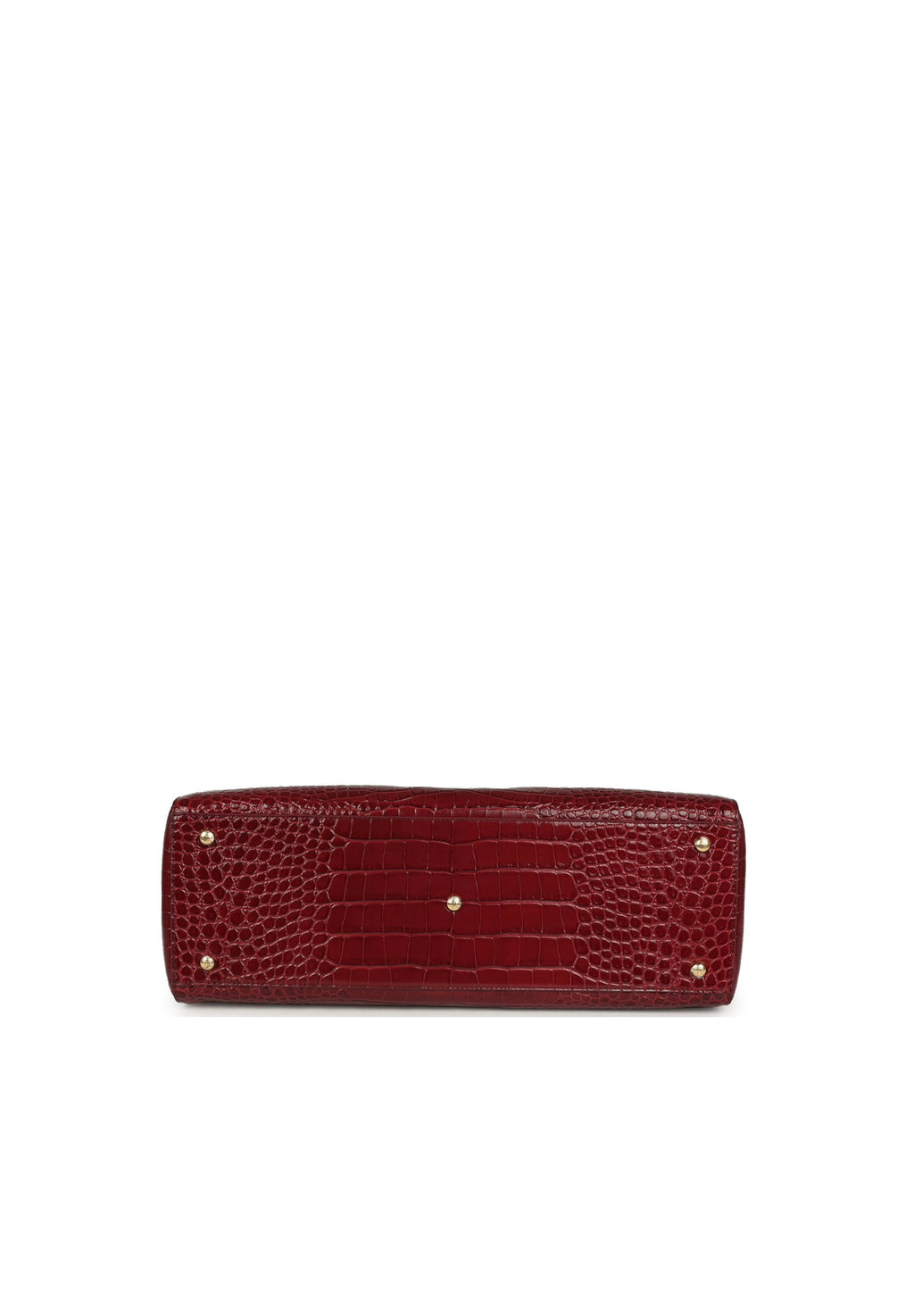 Chanel Large tote Shopping Bag Burgundy Crocodile Embossed