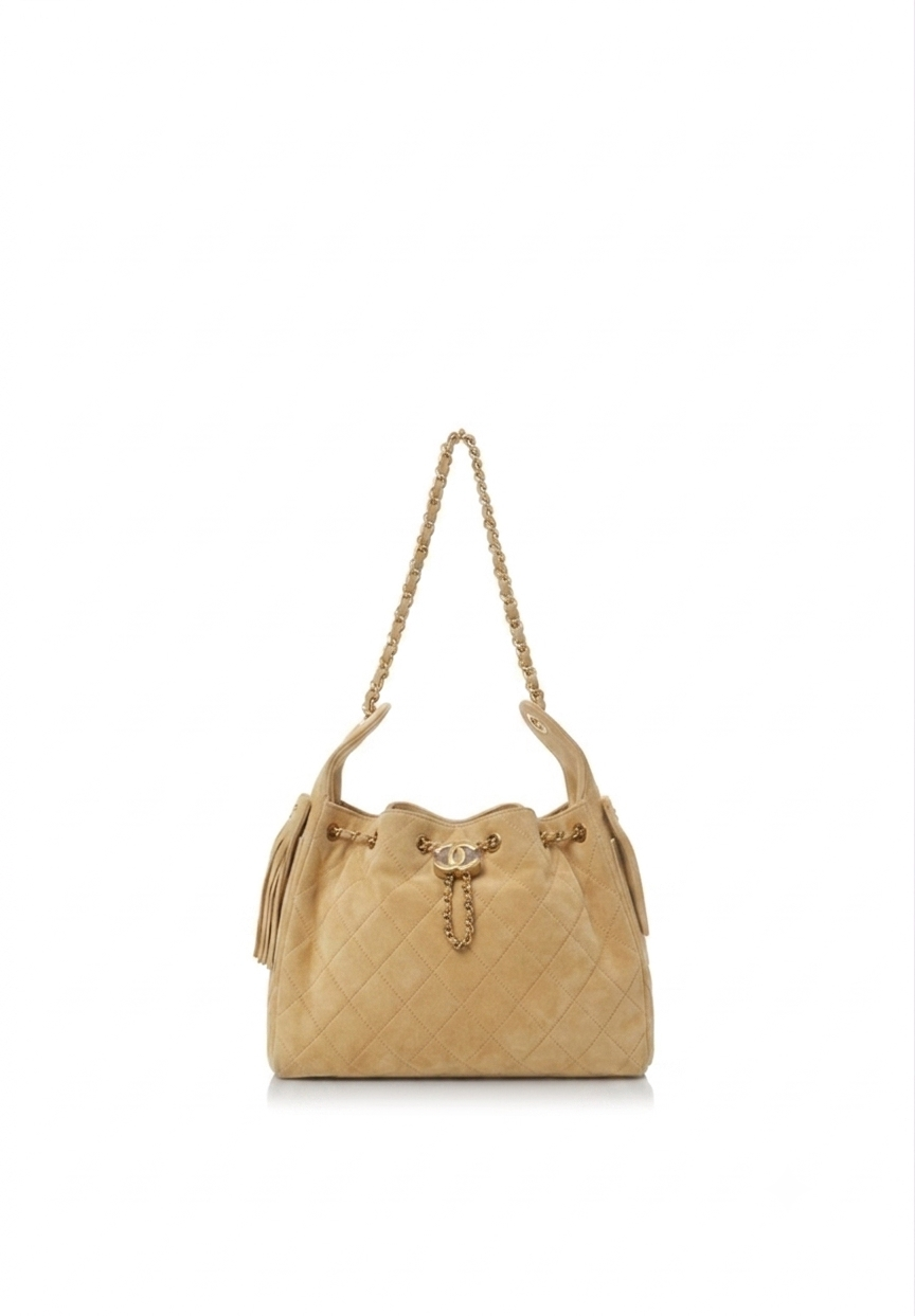 Suede Quilted Small Chanel 25 Handbag