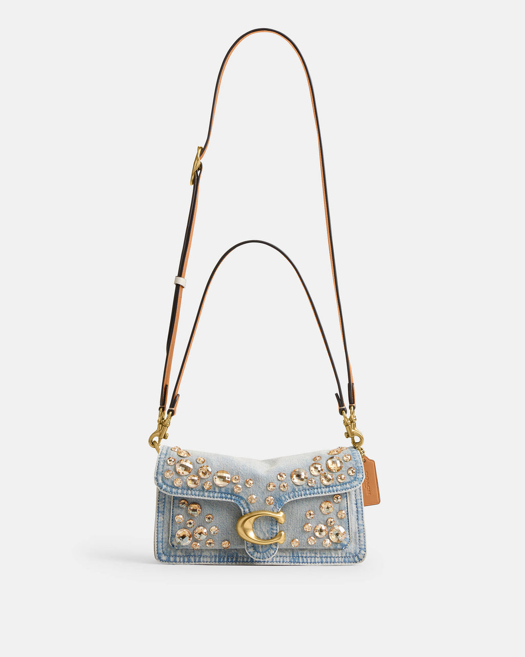 Crystal Denim Tabby Shoulder Bag 26