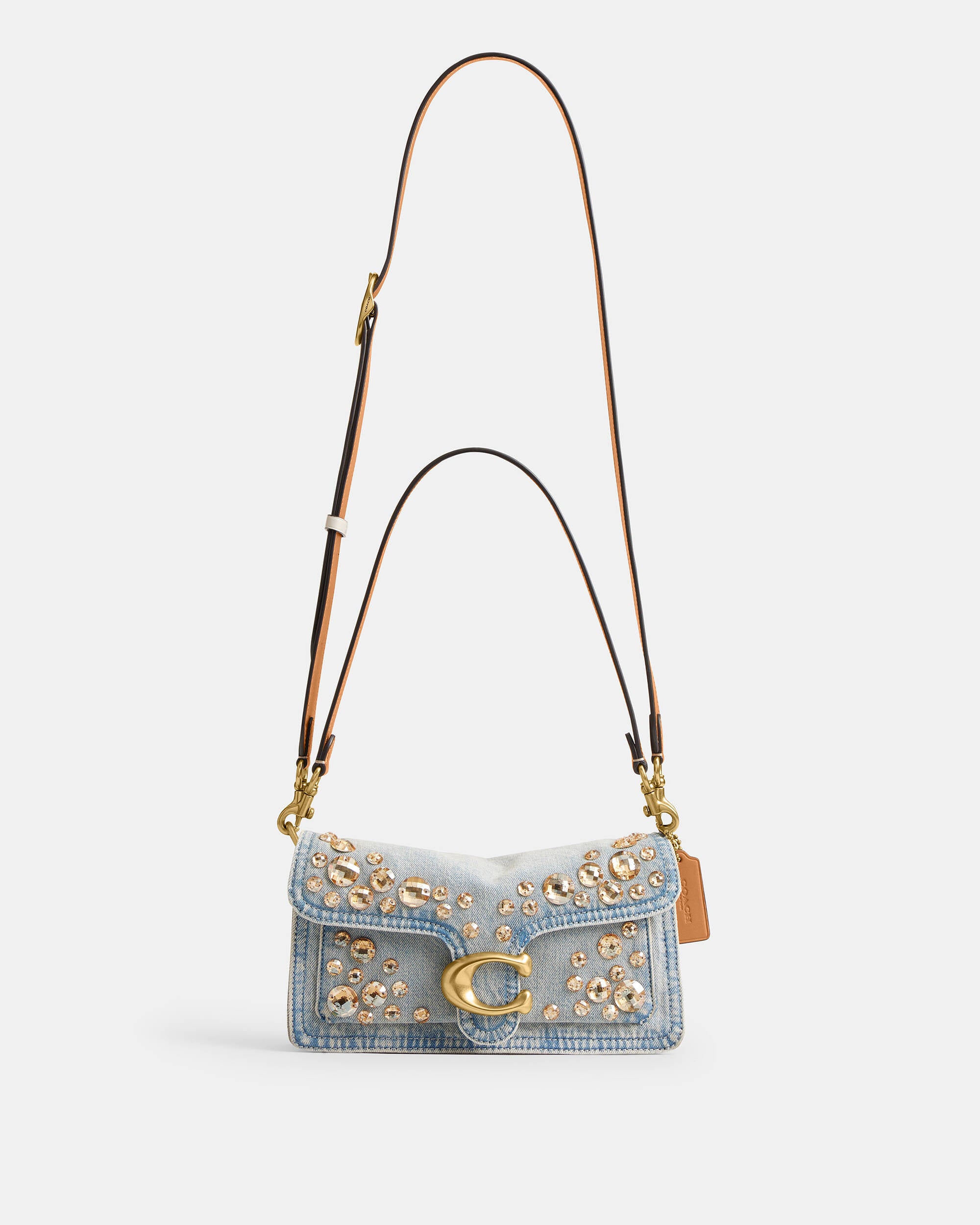 Crystal Denim Tabby Shoulder Bag 26