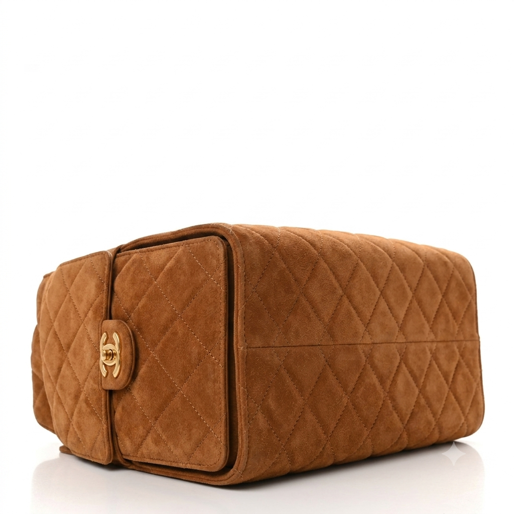 Suede Quilted Small Chanel 25 Handbag