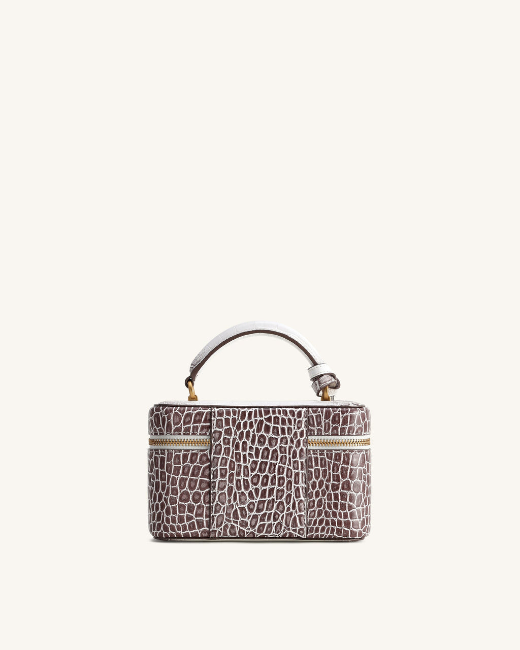Cleo Woven Texture Box Shape Top Handle Bag