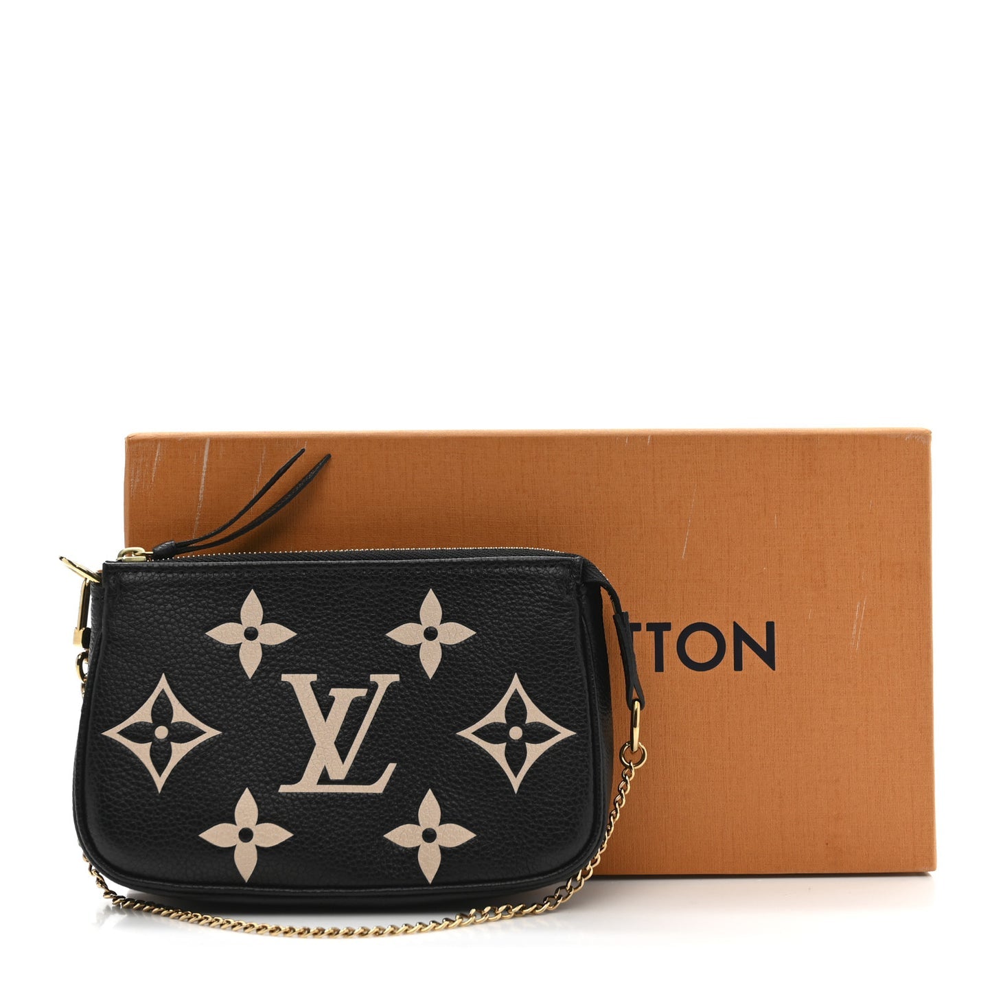 LOUIS VUITTON Empreinte Monogram Giant Mini Pochette Accessories Black