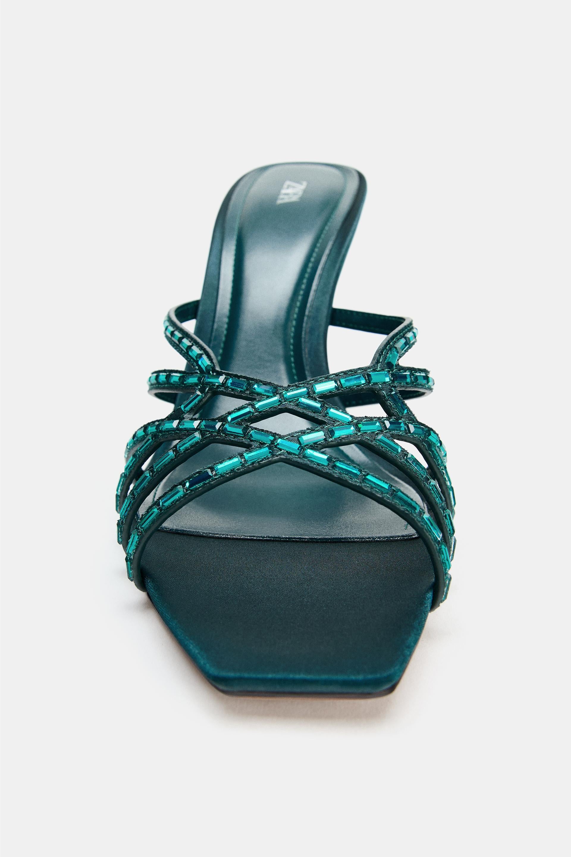 STRAPPY RHINESTONE SANDALS