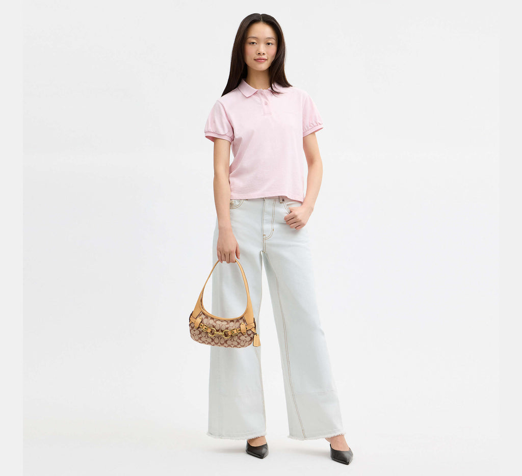 Belted Ergo Shoulder Bag 26 In Signature Jacquard