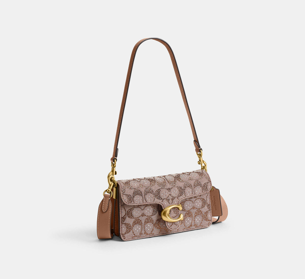 Soft Tabby Shoulder Bag 20 In Crystal Signature Jacquard