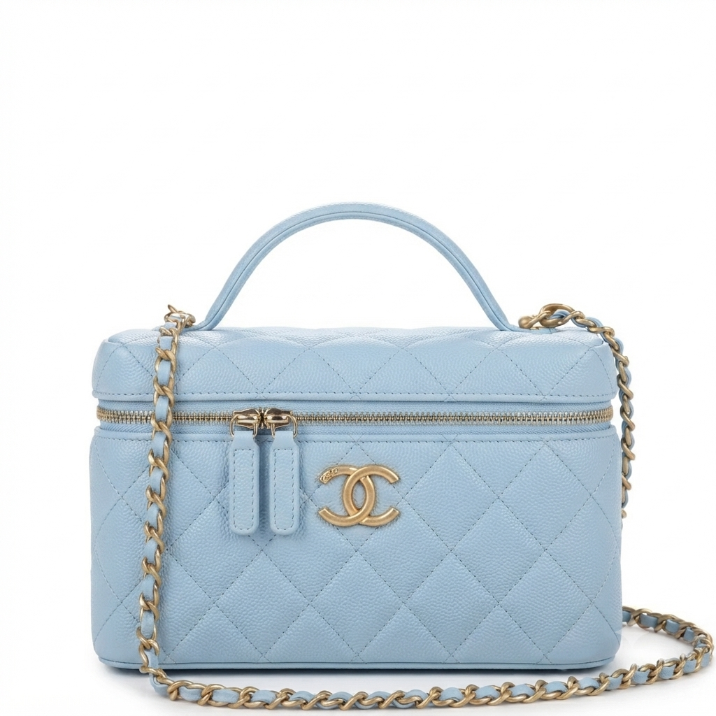 Top Handle Long Vanity Case with Chain