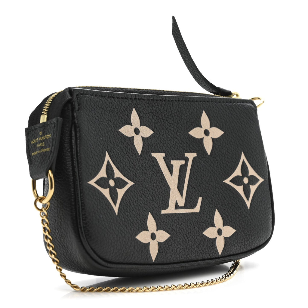 LOUIS VUITTON Empreinte Monogram Giant Mini Pochette Accessories Black