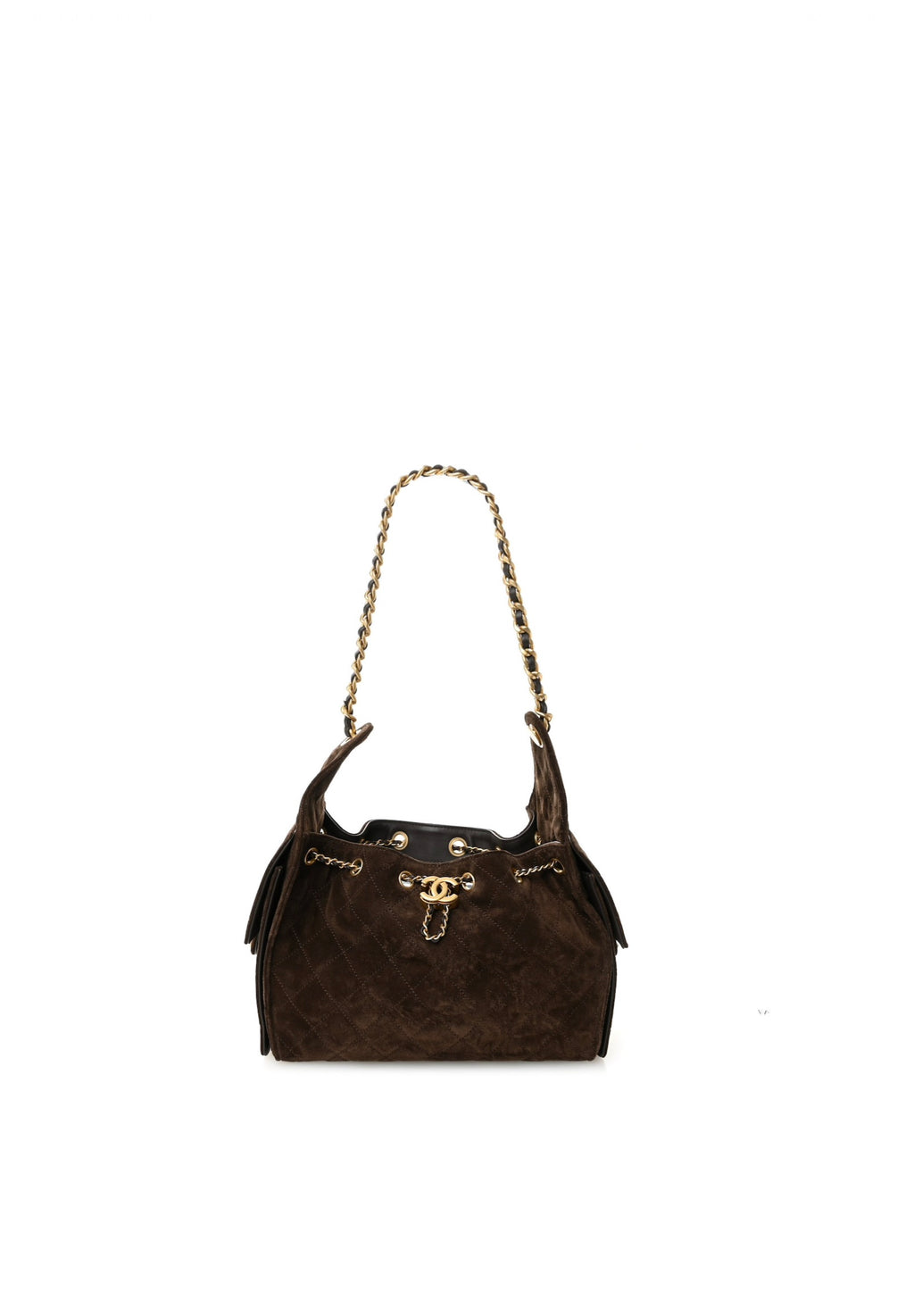 Suede Quilted Small Chanel 25 Handbag