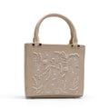 SATIN-EFFECT PEARL HANDBAG