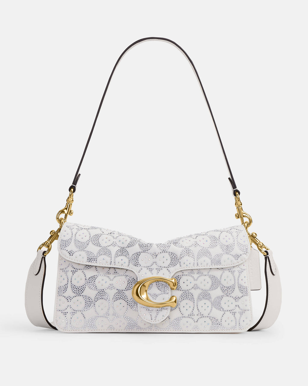 Soft Crystal Signature Denim Tabby Shoulder Bag 26