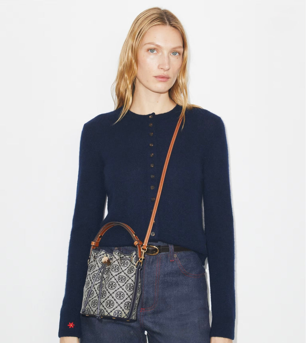 T MONOGRAM BUCKET BAG