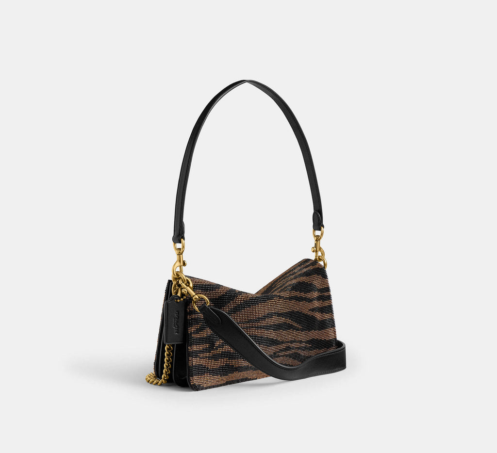Tabby Shoulder Bag 26 With Beaded Tiger