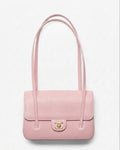 Small flap bag, grained shinny coco