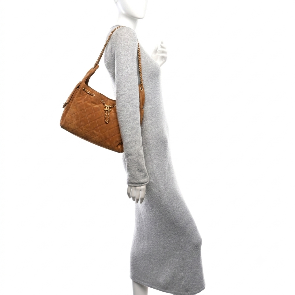 Suede Quilted Small Chanel 25 Handbag
