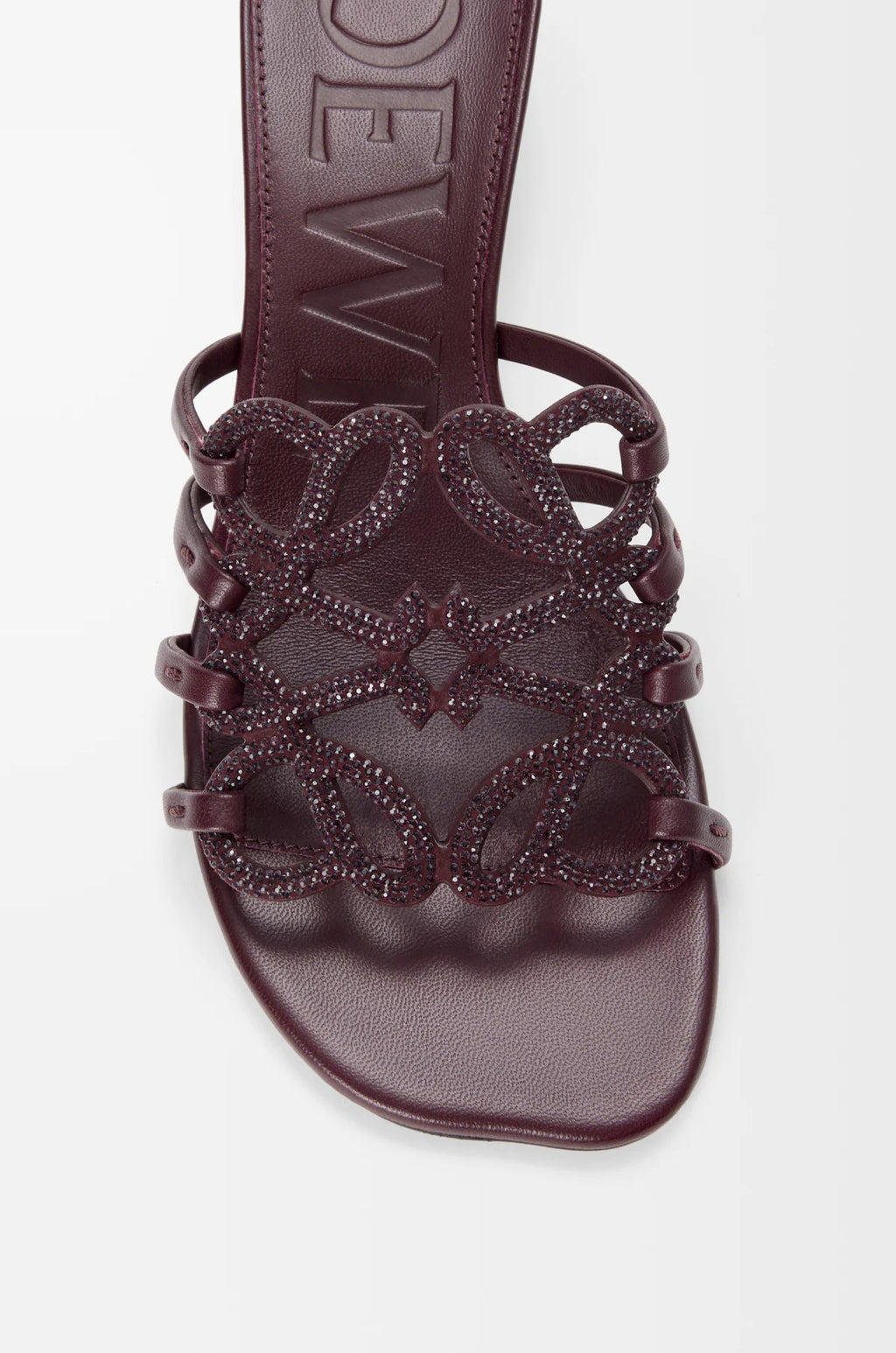 Petal Anagram heels in rhinestone-embellished