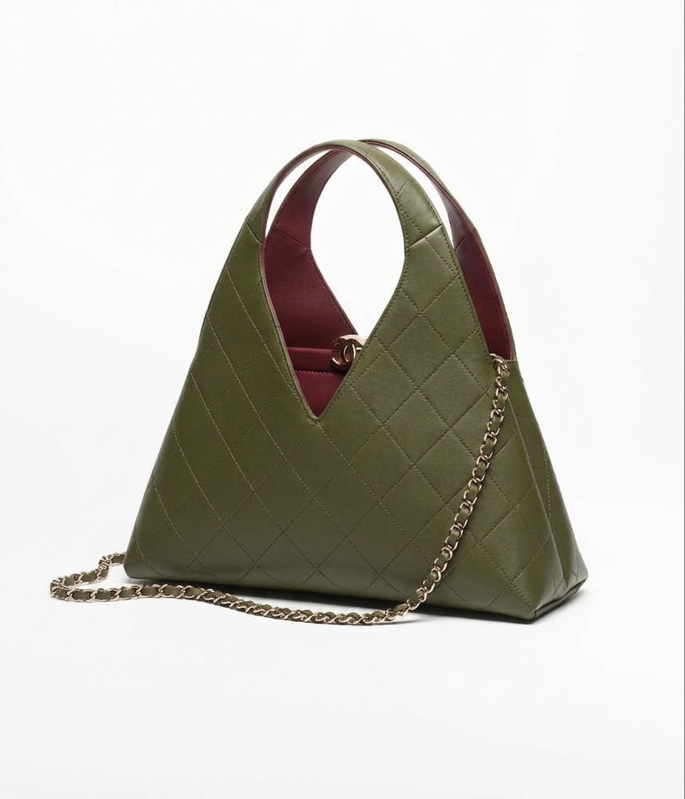 Shopping Bag Calfskin with gold chain