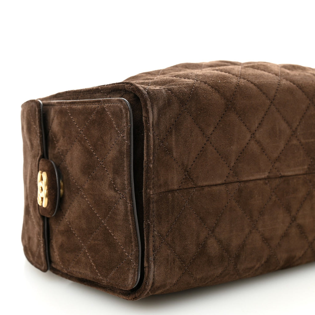 Suede Quilted Small Chanel 25 Handbag