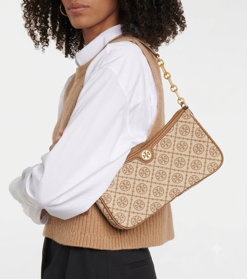 T MONOGRAM JACQUARD STUDIO BAG