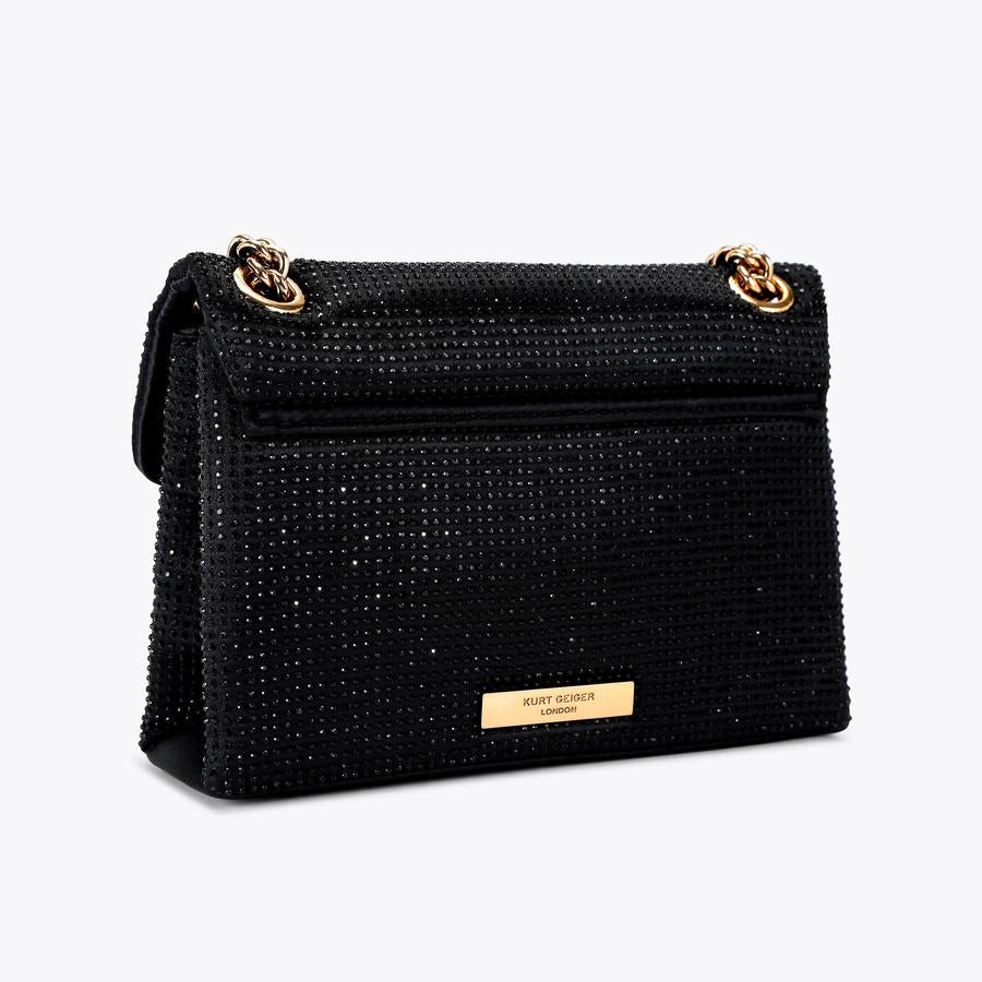 MINI KENSINGTON BLACK CRYSTAL BAG