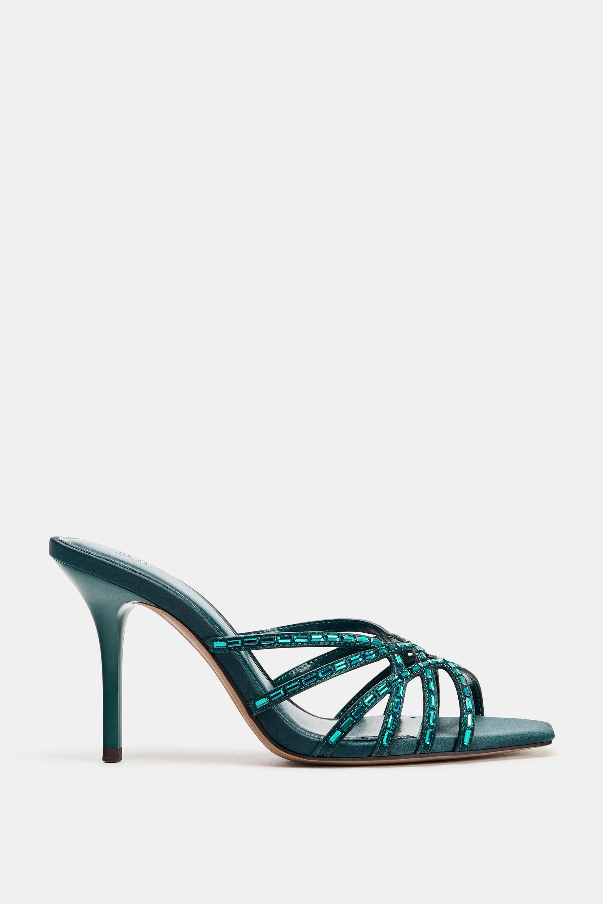 STRAPPY RHINESTONE SANDALS