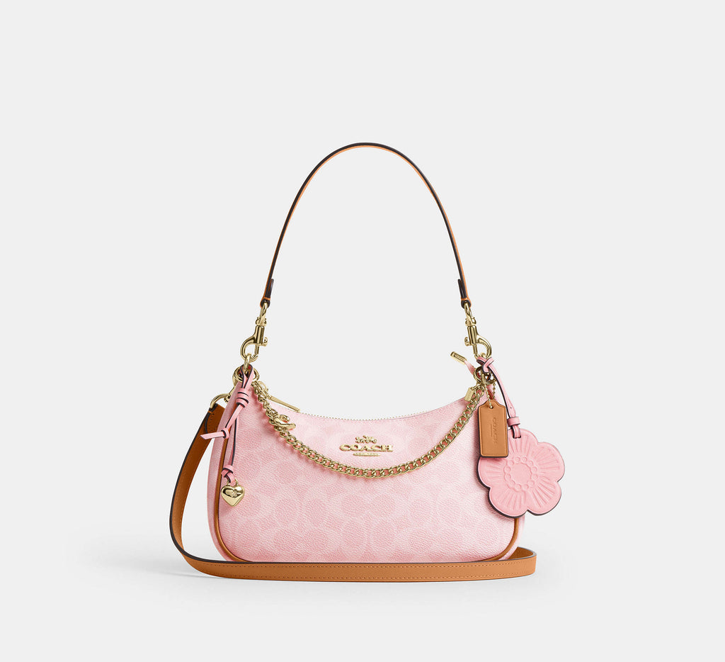 Teri Shoulder Bag In Signature Canvas With Charms