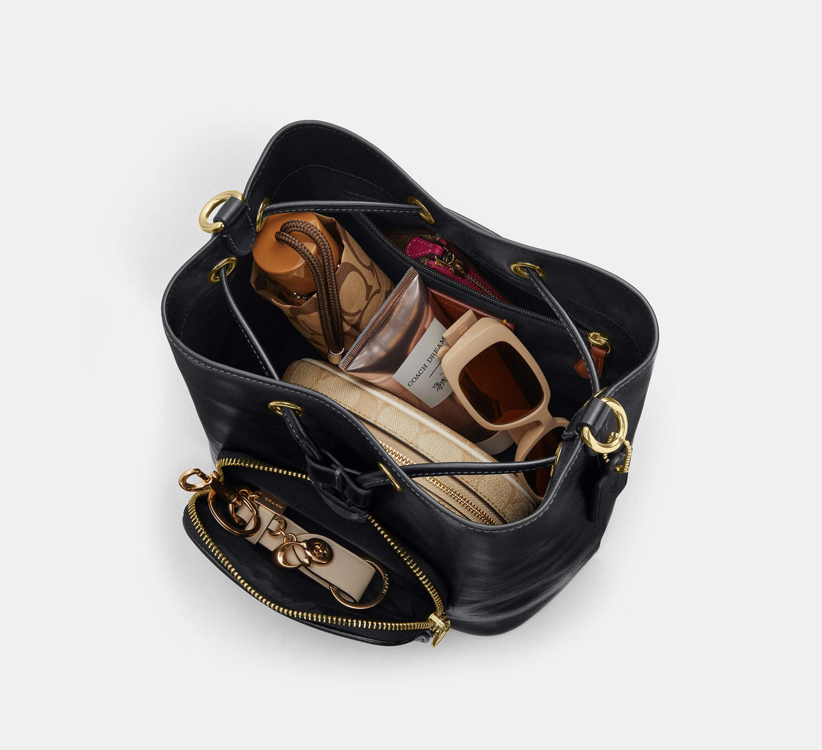 ROWAN BUCKET BAG WITH POCKET