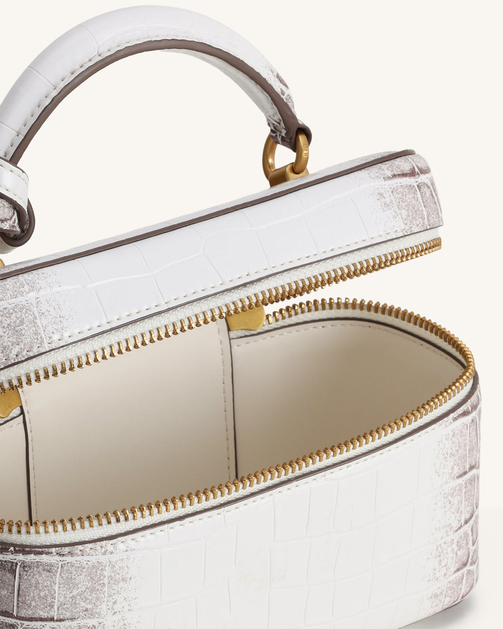 Cleo Woven Texture Box Shape Top Handle Bag
