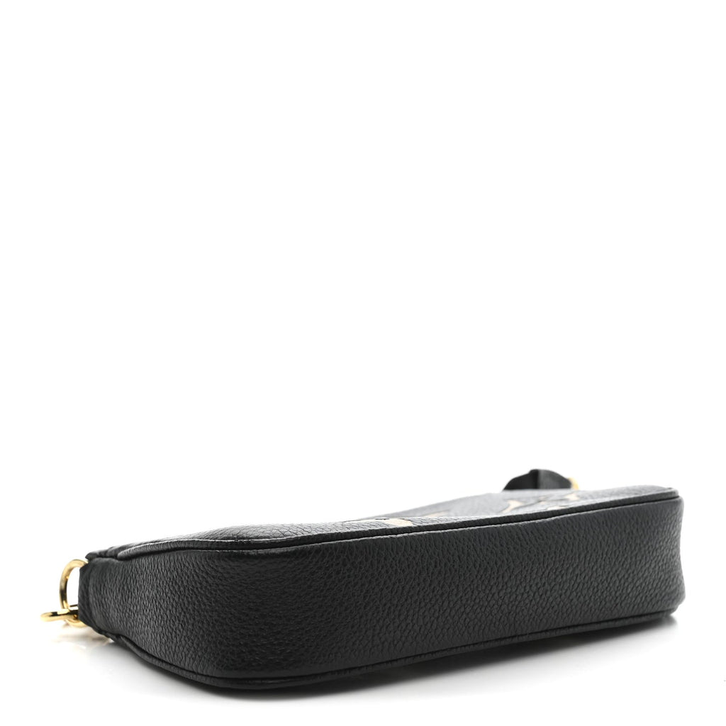 LOUIS VUITTON Empreinte Monogram Giant Mini Pochette Accessories Black