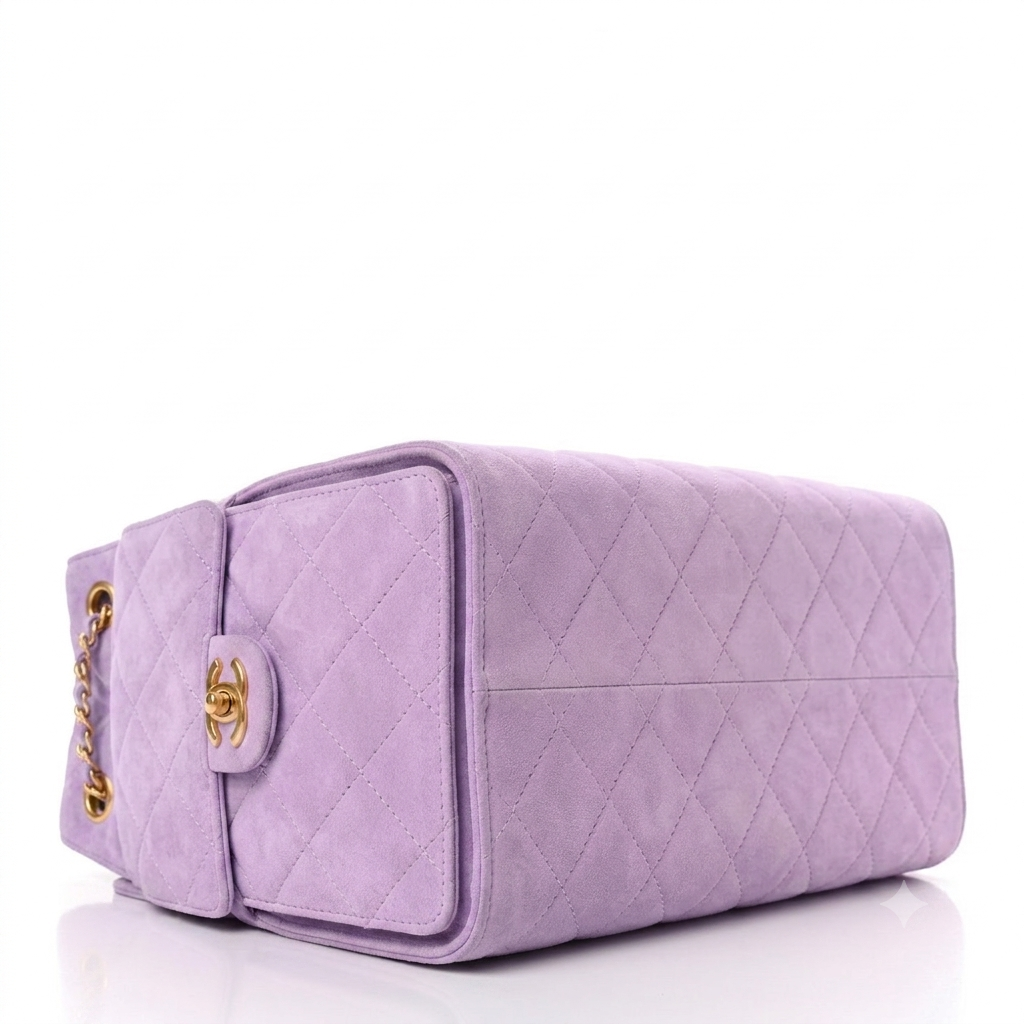 Suede Quilted Small Chanel 25 Handbag