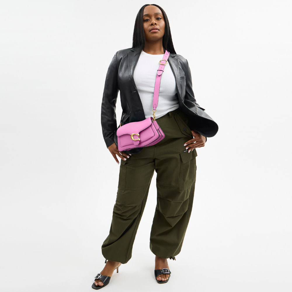Twisted Tabby Shoulder Coach Bag - Pink