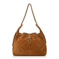 Suede Quilted Small Chanel 25 Handbag