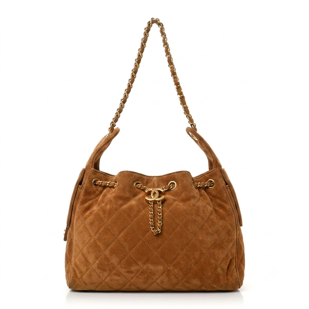 Suede Quilted Small Chanel 25 Handbag