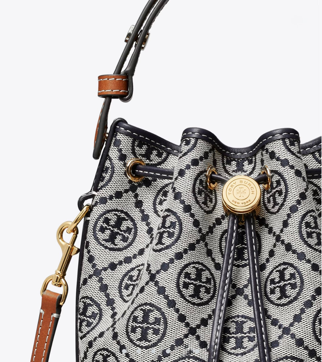 T MONOGRAM BUCKET BAG