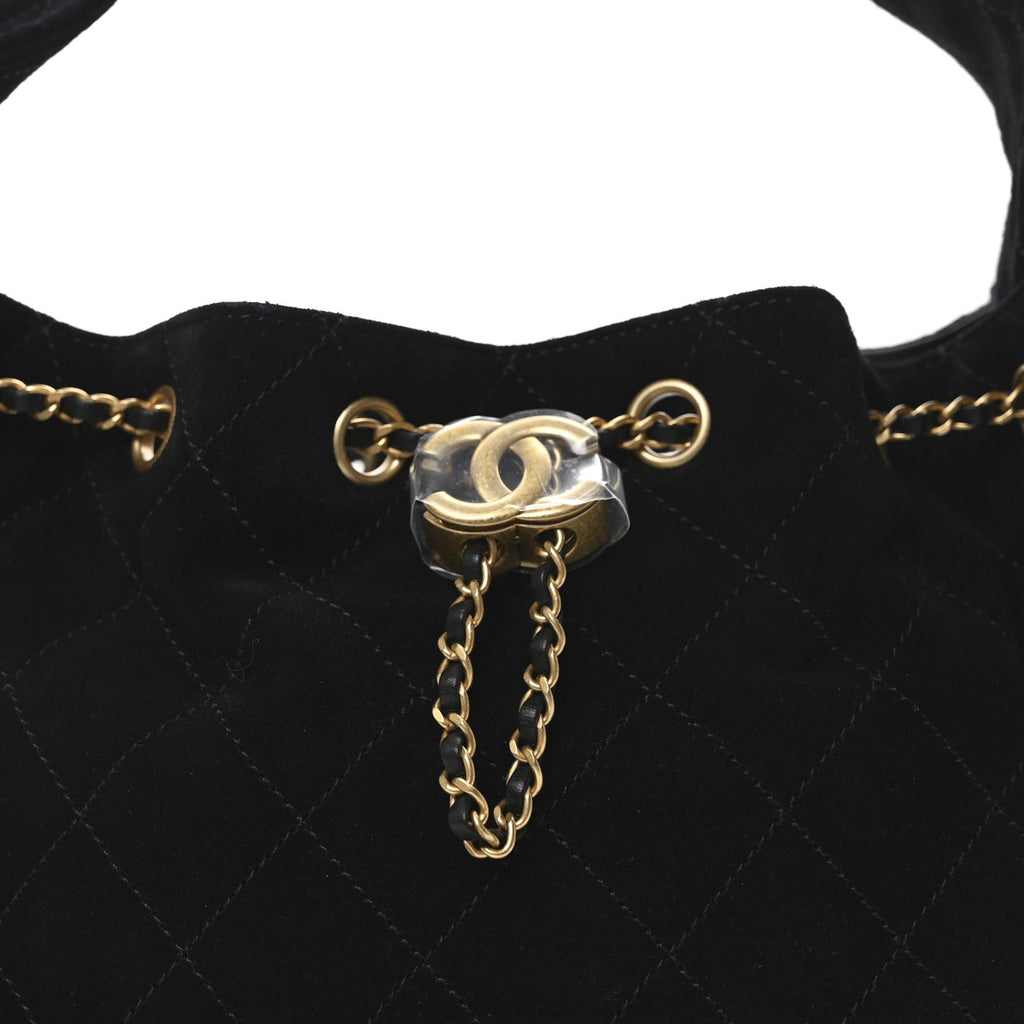 Suede Quilted Small Chanel 25 Handbag