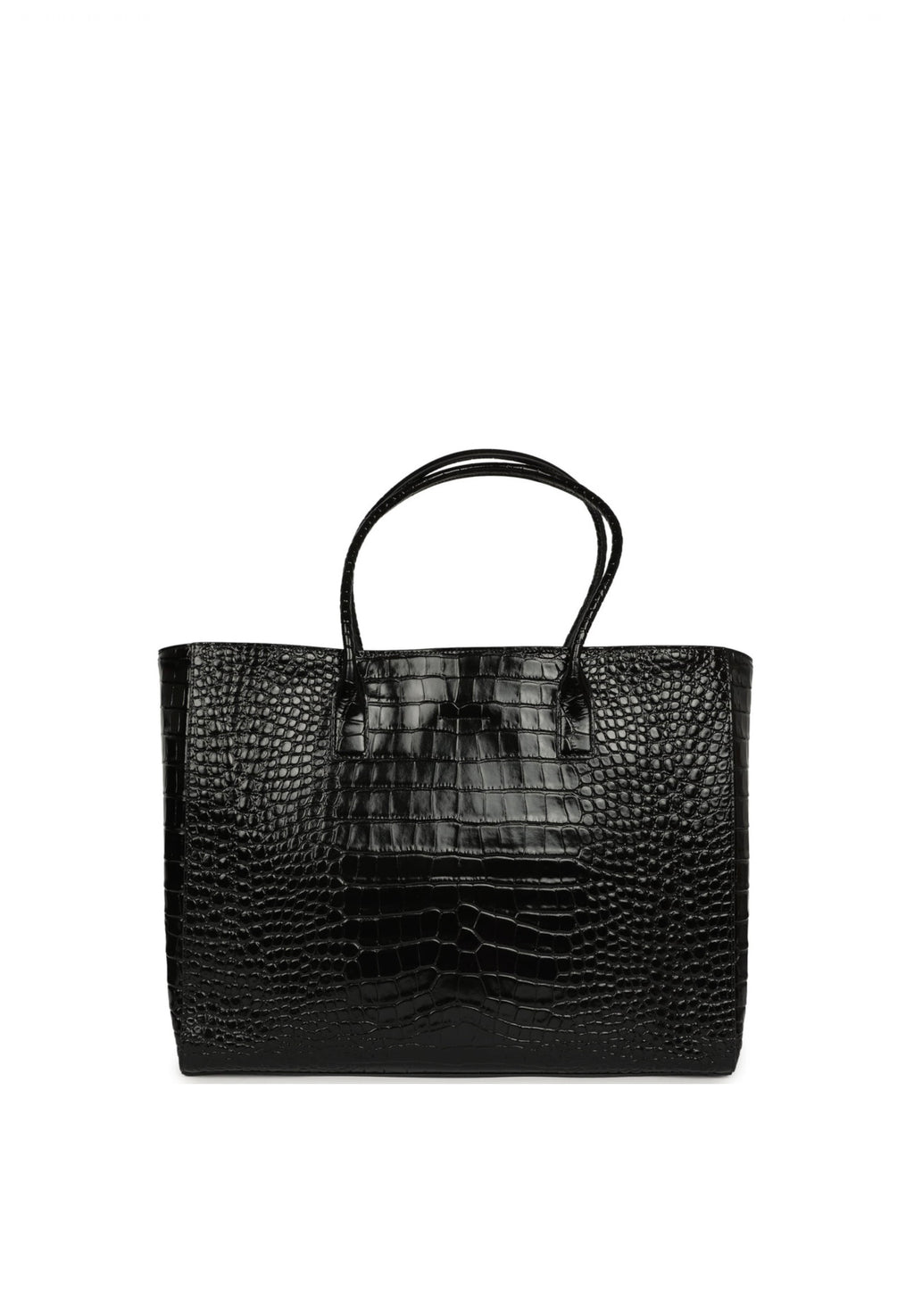 Chanel Large tote Shopping Bag Burgundy Crocodile Embossed