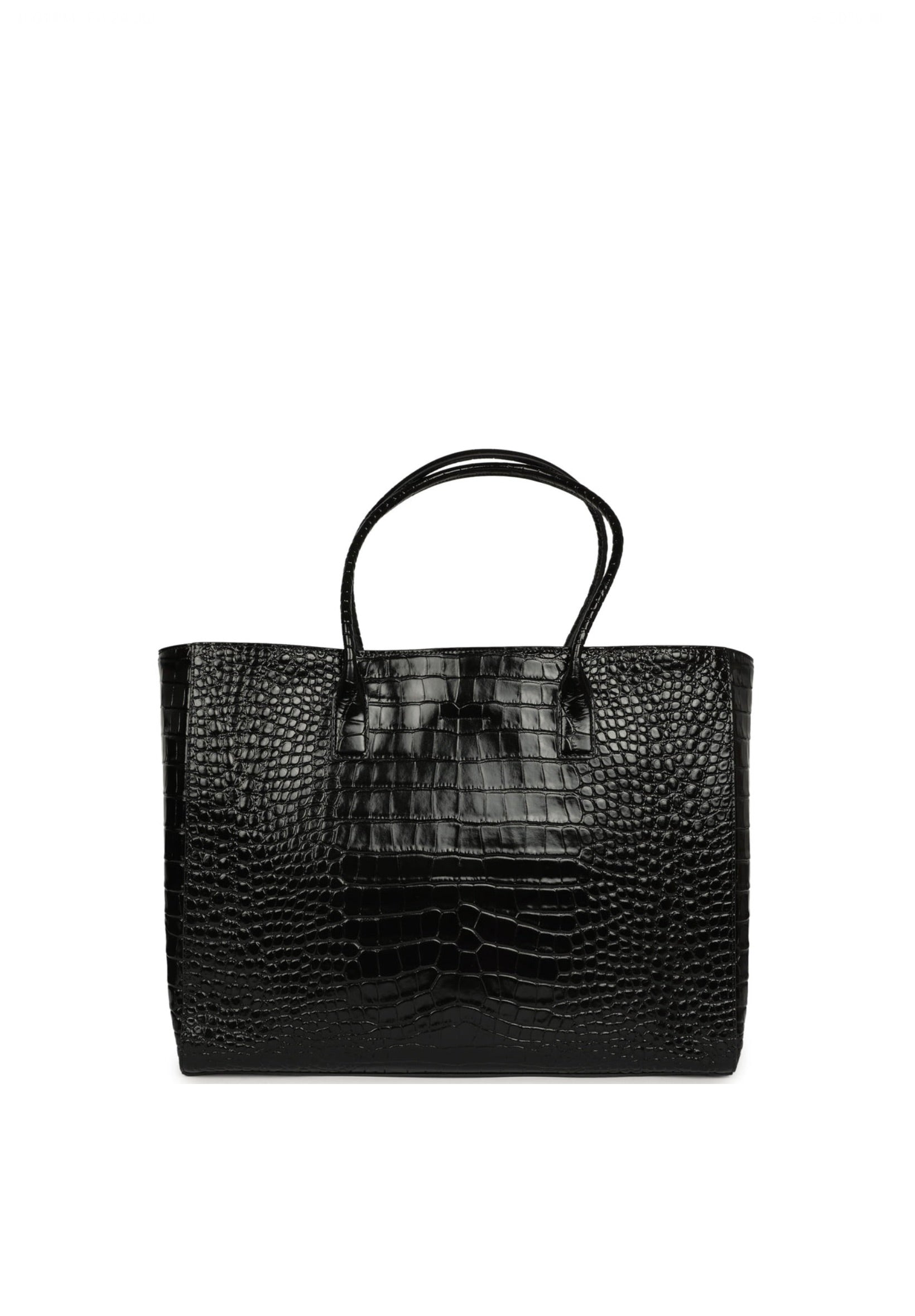 Chanel Large tote Shopping Bag Burgundy Crocodile Embossed