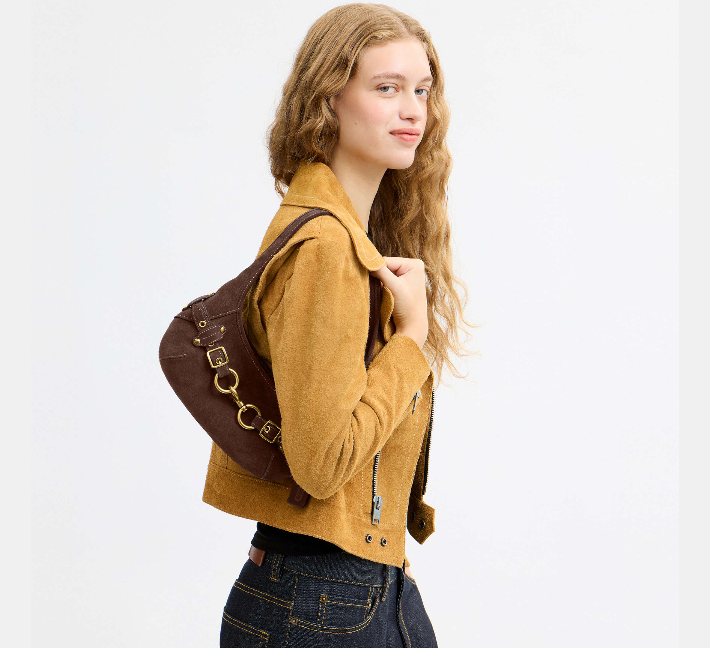 Belted Ergo Shoulder Bag 26 In Signature Jacquard