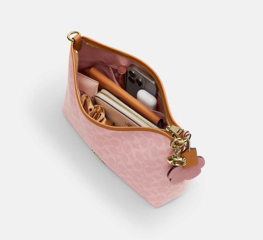 Laurel Shoulder Bag In Signature Canvas With Charms