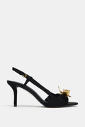 ZARA SLINGBACK SANDALS WITH APPLIQUÉ