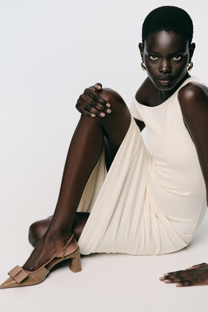 ZARA BOW SLINGBACK HEELS