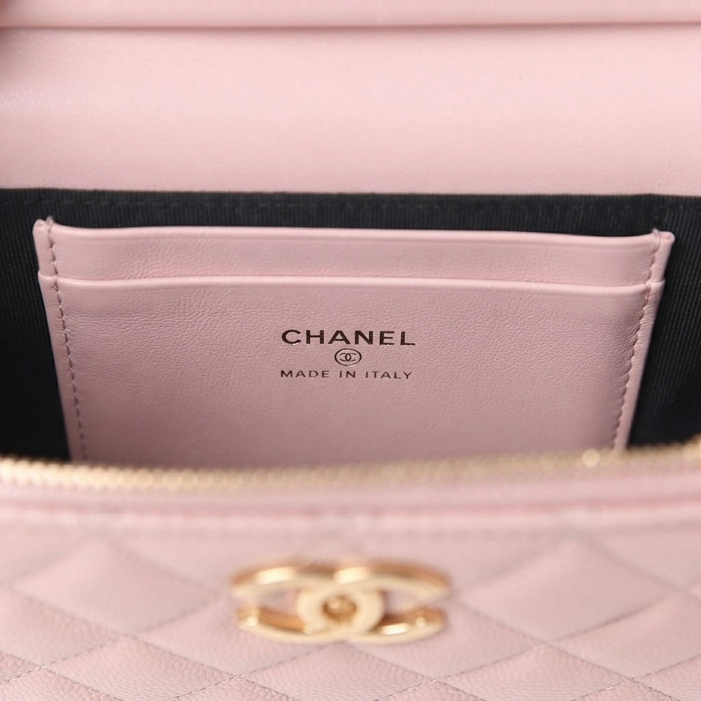 Top Handle Long Vanity Case with Chain