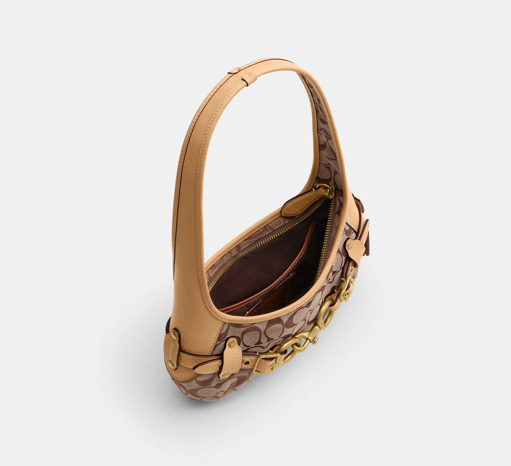 Belted Ergo Shoulder Bag 26 In Signature Jacquard