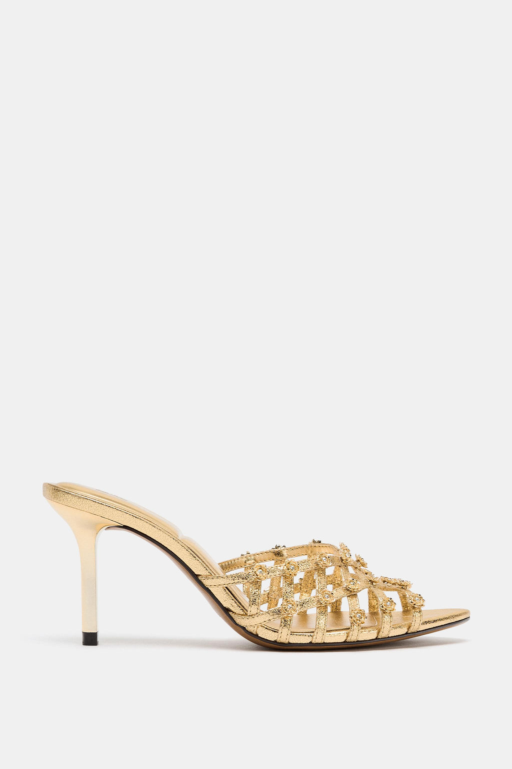 SHINNY HEELED SANDALS