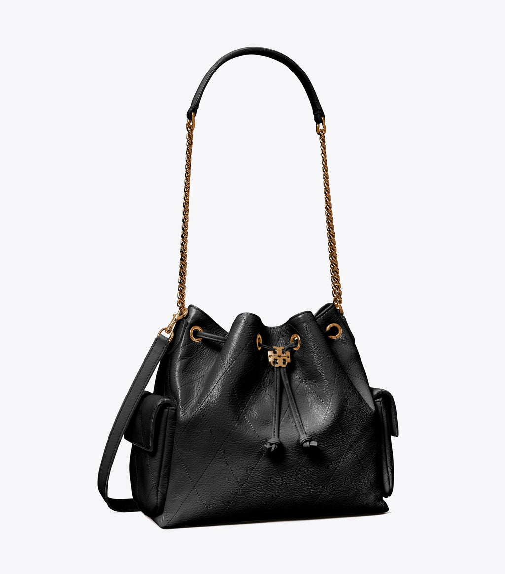 CHARLIE QUILTED DRAWSTRING SHOULDER BAG