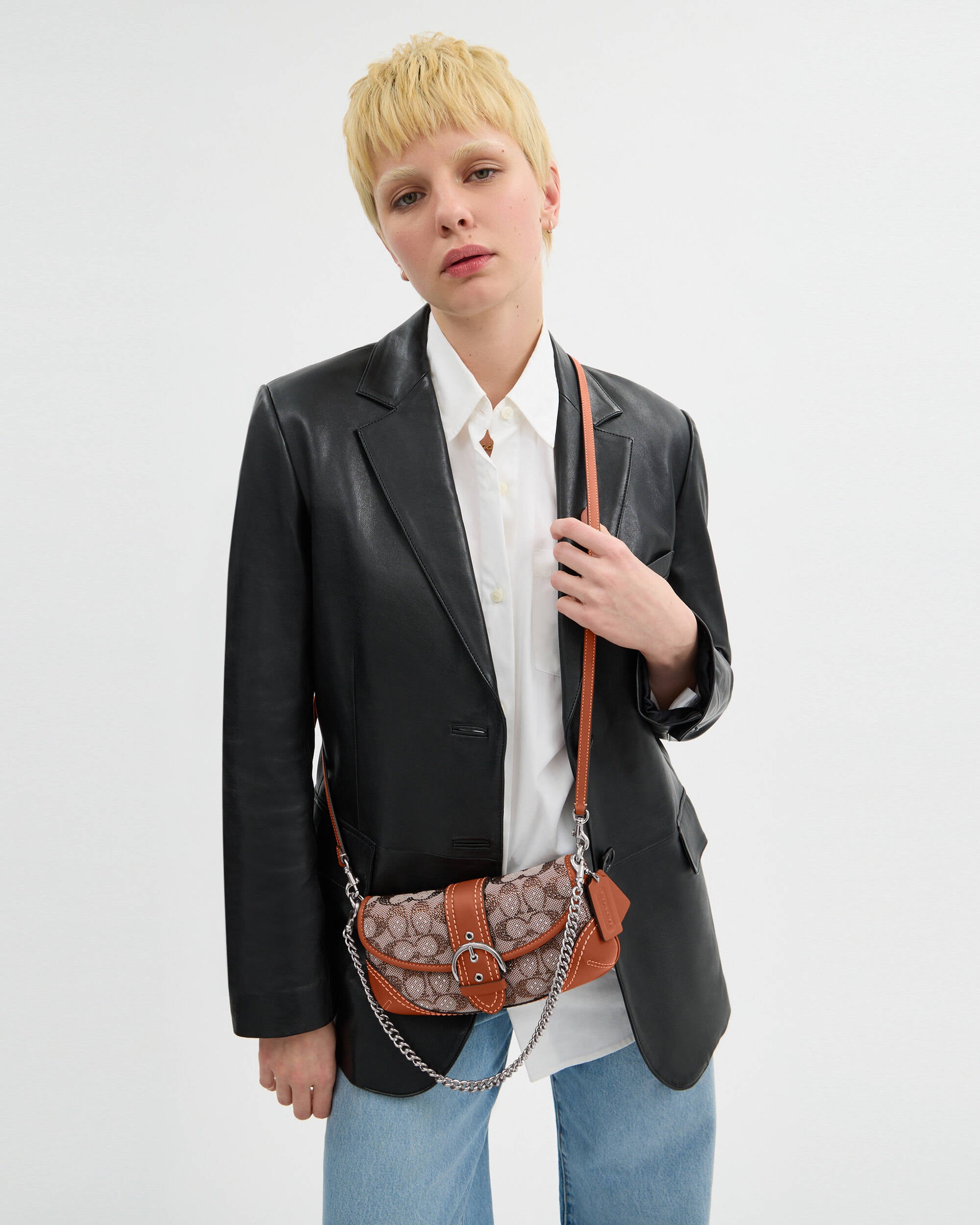 Soho Bag 25 In Crystal Signature Jacquard