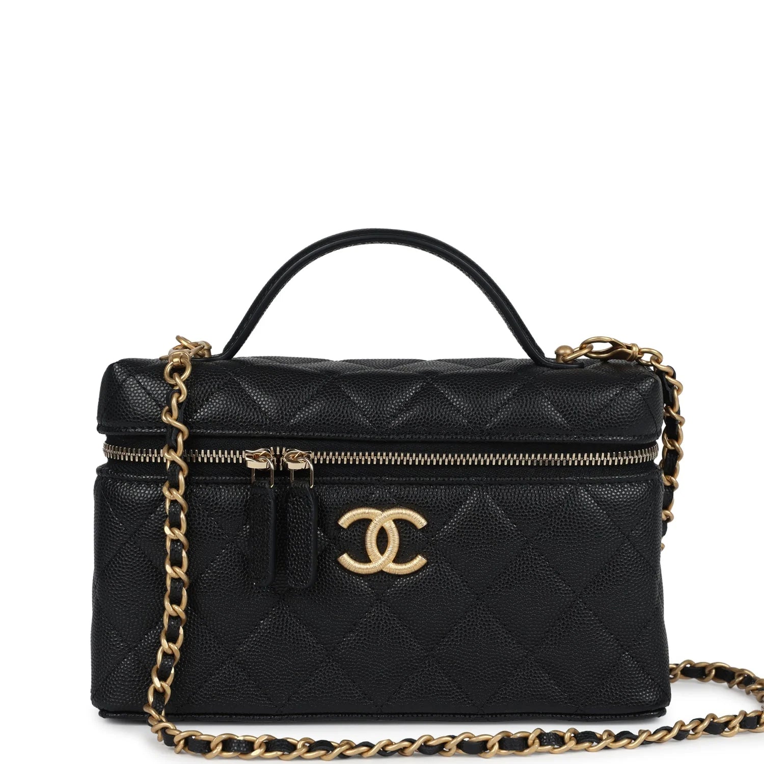 Top Handle Long Vanity Case with Chain