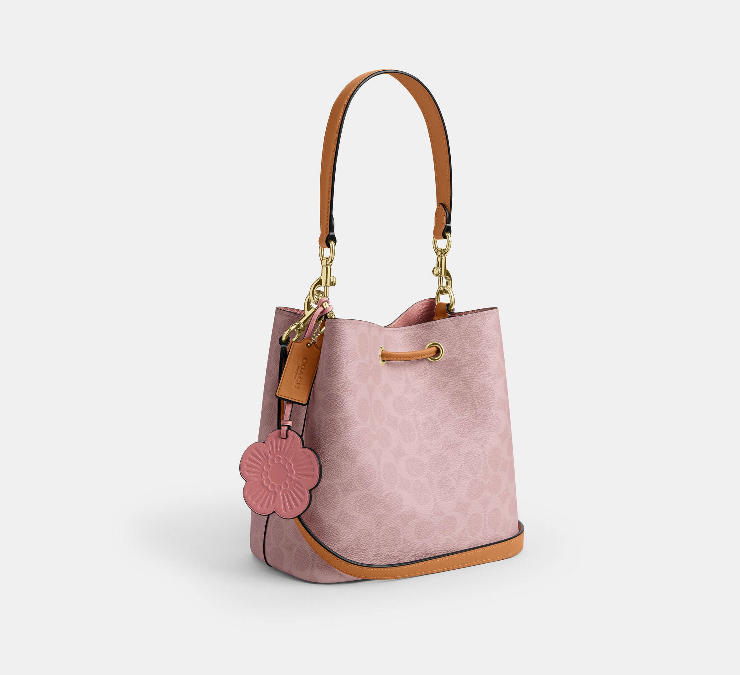 Rowan Bucket Bag In Signature Canvas With Charms