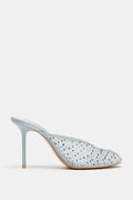 MESH HEEL SANDALS WITH SHINNY DETAIL